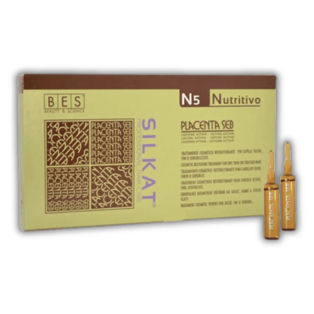 Лосьон в ампулах BES Silkat Nutritivo N5, реструктурирующий, Placenta Seb