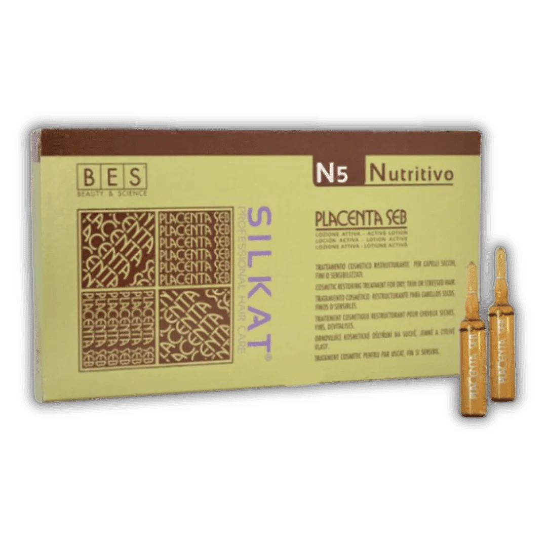 Лосьйон в ампулах BES Silkat Nutritivo N5, реструктурувальний, Placenta Seb